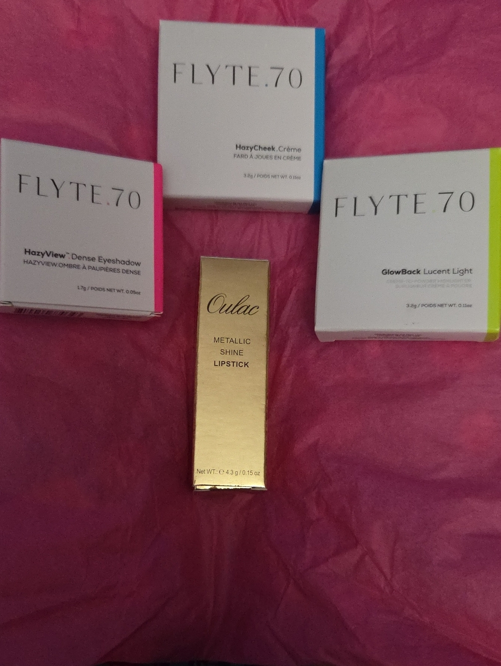 Flyte.70 Makeup 4 Pc. Set Lipstick By Oulac NWOT